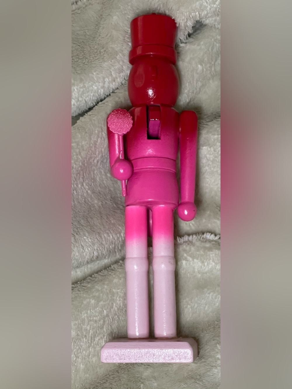 Pink Wooden Nutcracker Soldier Toy - Decorative